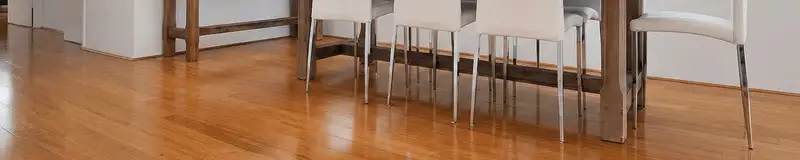 Professionally installed and refinished bamboo flooring in a residential home, showcasing smooth finish and natural wood tones in Minneapolis, MN
