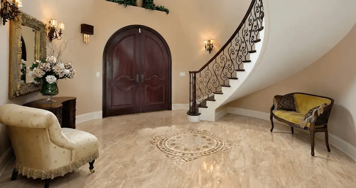 Entrance hall with professionally installed ceramic tile flooring in Minneapolis MN